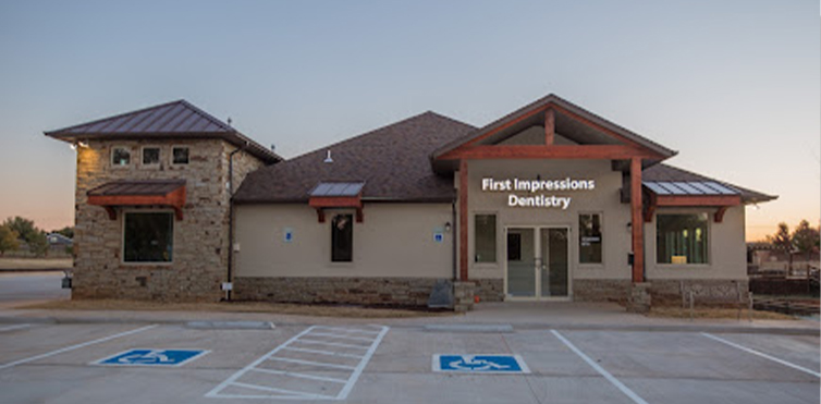Exterior of First Impressions Dentistry office in Yukon Oklahoma